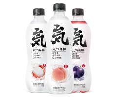 Yuan Qi Sen Lin Soda Drink 480ml Series White Peach Flavour