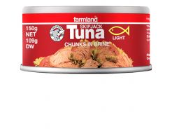 Farmland Skipjack Tuna Chunks In Brine 150g