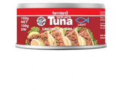 Farmland Skipjack Tuna Sandwich In Soya Oil 150g